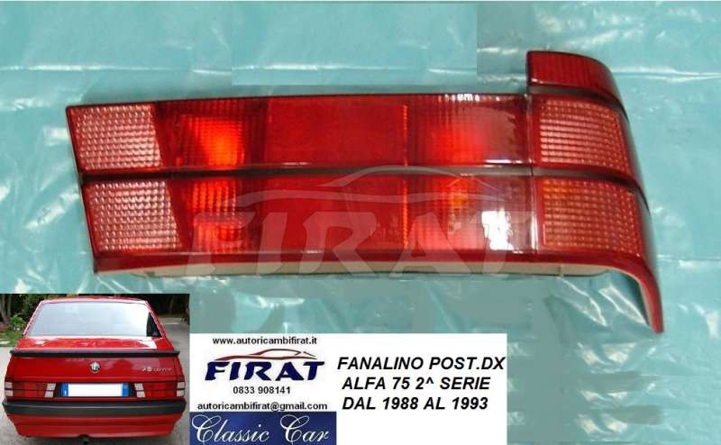 FANALINO ALFA 75 1988 - 1993 POST.DX